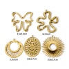 Immagine di 1 Piece Eco-friendly PVD Vacuum Plating 304 Stainless Steel Charms 18K Real Gold Plated Hollow