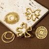 Immagine di 1 Piece Eco-friendly PVD Vacuum Plating 304 Stainless Steel Charms 18K Real Gold Plated Hollow