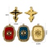 Picture of Eco-friendly PVD Vacuum Plating 304 Stainless Steel Religious Charms 18K Real Gold Plated Enamel