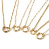 Picture of Brass Link Chain Necklace 18K Gold Plated With Spring Ring Clasp