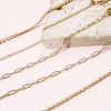 Picture of Brass Link Chain Necklace 18K Gold Plated With Spring Ring Clasp