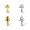 Bild von Messing Flora Kollektion Charms Pilz 3D