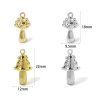 Bild von Messing Flora Kollektion Charms Pilz 3D