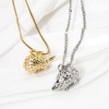 Picture of Eco-friendly Brass Pet Silhouette Charms Real Gold Plated Hedgehog 3D 18mm x 13.5mm