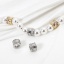 Immagine di 2 Pz Ottone Perline Distanziatrici per Gioielli Fai-da-te che Fanno Risultati Vero Oro Placcato Cilindrico Freccia Micro Spianare Trasparente Cubic Zirconiae 6.5mm x 5mm, Buco: Circa 3.4mm