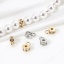 Immagine di 5 Pz Ecologico Ottone Perline di Cauzione con Anello per Gioielli Fai-da-te che Fanno i Ritrovamenti Accessori Tondo Vero Oro Placcato Micro Spianare Trasparente Cubic Zirconiae 7.5mm x 5mm