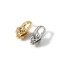 Immagine di 2 Pz Ecologico Ottone Fibbia Aragosta Fiore Vero Oro Placcato Micro Spianare Trasparente Cubic Zirconiae 11.5mm x 7mm