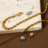 Picture of Eco-friendly Brass Lobster Clasp Findings Flower Real Gold Plated Micro Pave Clear Cubic Zirconia 11.5mm x 7mm