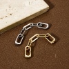 Bild von Umweltfreundlich Messing Steckverbinder Verschluss Oval Echtgold plattiert 7cm x 0.8cm