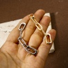 Bild von Umweltfreundlich Messing Steckverbinder Verschluss Oval Echtgold plattiert 7cm x 0.8cm