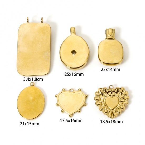 Picture of Eco-friendly PVD Vacuum Plating 304 Stainless Steel Pendants 14K Real Gold Plated