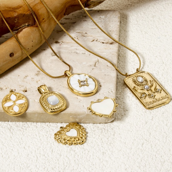 Picture of Eco-friendly PVD Vacuum Plating 304 Stainless Steel Pendants 14K Real Gold Plated