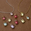 Picture of Eco-friendly Brass & Glass Geometric Charms Real Platinum Plated Multicolor
