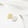 Picture of Brass Travel Charms Multicolor Passport Heart Clear Cubic Zirconia 12mm x 7.5mm