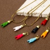 Picture of Eco-friendly Brass Charms 18K Real Gold Plated Enamel Rock N Roll Hand Sign Gesture 21mm x 6mm