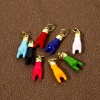 Picture of Eco-friendly Brass Charms 18K Real Gold Plated Enamel Rock N Roll Hand Sign Gesture 21mm x 6mm