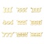2 個 エコフレンドリー 真鍮 コネクター ペンダント チャーム 18Kリアルゴールドメッキ 天使の数字 の画像