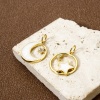 Imagen de 2 Unidades Respetuoso del Medio Ambiente Latón Galaxia Colgantes 18K Oro Real Chapado Esmalte Ronda Micro Pave Claro Circón Artificial 19mm x 14mm