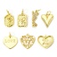 Picture of Eco-friendly Brass Valentine's Day Charms 18K Real Gold Plated Heart Rose Flower