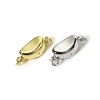 Picture of Eco-friendly Brass Push In Snap Lock Clasps Ingot Real Gold Plated 17.5mm x 8mm