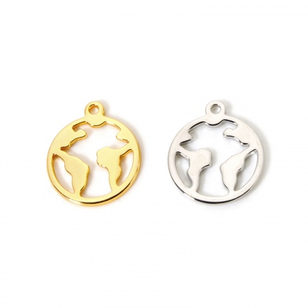 5 Stück Umweltfreundlich Messing Charms Echtgold plattiert Rund Landkarte 18mm x 15mm 5 Stück Umweltfreundlich Messing Charms Echtgold plattiert Rund Landkarte 18mm x 15mm
