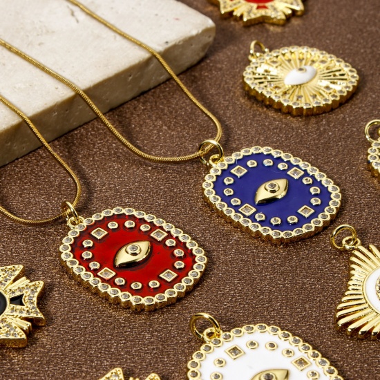 Imagen de 1 Unidad Respetuoso del Medio Ambiente Latón Colgantes 18K Oro Real Chapado Micro Pave Claro Circón Artificial