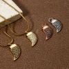 Picture of Eco-friendly Brass Charms Real Gold Plated Ivory Micro Pave 20mm x 12mm