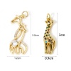 Picture of Eco-friendly Brass Pendants 18K Real Gold Plated Giraffe Animal Micro Pave