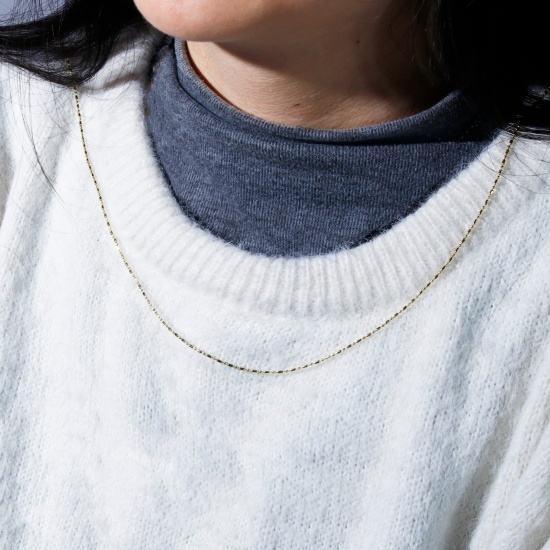 Picture of Eco-friendly Brass Link Chain Necklace 18K Real Gold Plated With Lobster Claw Clasp And Extender Chain
