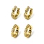 Immagine di 1 Paio Ecologico Elegante 18K Vero Oro Placcato Ottone + Zircone Cubico Anello Micro Spianare Orecchini Circolari Per Donne Festa