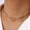 Picture of Eco-friendly Minimalist Elegant 304 Stainless Steel Snake Chain Knot Multilayer Choker Necklace For Women Gift