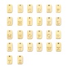 Picture of Vacuum Plating 304 Stainless Steel Mini Charms 18K Gold Plated Rectangle Capital Alphabet Initial Letter Message " A-Z " 10mm x 6mm