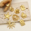 Picture of Eco-friendly PVD Vacuum Plating 304 Stainless Steel Pendants 18K Real Gold Plated Sun Flower