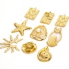 Picture of Eco-friendly PVD Vacuum Plating 304 Stainless Steel Pendants 18K Real Gold Plated Sun Flower