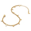 Picture of Eco-friendly Vacuum Plating Stylish 18K Gold Plated 304 Stainless Steel Curb Link Chain Anklet For Women Gift 22cm(8.7") long
