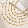 Picture of Eco-friendly Vacuum Plating Stylish 18K Gold Plated 304 Stainless Steel Curb Link Chain Anklet For Women Gift 22cm(8.7") long
