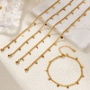 Picture of Eco-friendly Vacuum Plating Stylish 18K Gold Plated 304 Stainless Steel Curb Link Chain Anklet For Women Gift 22cm(8.7") long