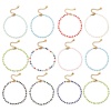 Image de 1 Pièce Chaînes de Cheville Chaîne Perlée en 304 Acier Inoxydable & Verre Placage Sous Vide Écologique À la Mode Plaqué Or 18K Pour Femmes Cadeau 22cm long