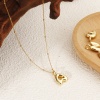 Picture of Eco-friendly Brass Charms 18K Real Gold Plated Capital Alphabet Initial Letter Message " A-Z "