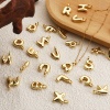 Picture of Eco-friendly Brass Charms 18K Real Gold Plated Capital Alphabet Initial Letter Message " A-Z "