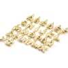 Picture of Eco-friendly Brass Charms 18K Real Gold Plated Capital Alphabet Initial Letter Message " A-Z "