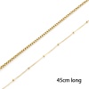 Изображение 1 ШТ Экологичное вакуумное PVD-покрытие Элегантный 18K настоящее золото с покрытием 304 Нержавеющая Сталь Ожерелья Для женщин подарок 45см длина