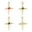 Immagine di 1 Pz Ecologico Ottone & Vetro Galassia Ciondoli Pendenti 18K Vero Oro Placcato Stella 3.2cm x 2.1cm