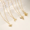 Picture of Eco-friendly Exquisite Religious 18K Real Gold Plated Brass Curb Link Chain Angel 3D Pendant Charm Necklace For Women Gift 45cm(17.7") + 5cm(2") long