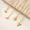 Picture of Eco-friendly Exquisite Religious 18K Real Gold Plated Brass Curb Link Chain Angel 3D Pendant Charm Necklace For Women Gift 45cm(17.7") + 5cm(2") long