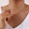 Picture of Eco-friendly Exquisite Religious 18K Real Gold Plated Brass Curb Link Chain Angel 3D Pendant Charm Necklace For Women Gift 45cm(17.7") + 5cm(2") long