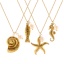 Imagen de 1 Unidad Recubrimiento al Vacío PVD Ecológico Barroco Joyería del océano 18K Oro Real Chapado Acero Inoxidable 304 & Perla Natural Cadena de Cable Cruz Collar con Colgante Para Mujeres Regalo 45cm + 5cm longitud