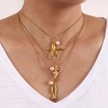Picture of Eco-friendly PVD Vacuum Plating Baroque Ocean Jewelry 18K Real Gold Plated Peachy Beige 304 Stainless Steel & Natural Pearl Link Cable Chain Pendant Charm Necklace For Women Gift 45cm(17.7") + 5cm(2") long