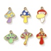 Picture of Eco-friendly PVD Vacuum Plating 304 Stainless Steel Charms 18K Gold Plated Multicolor Mushroom Enamel