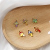 Picture of Eco-friendly PVD Vacuum Plating 304 Stainless Steel Charms 18K Gold Plated Multicolor Mushroom Enamel